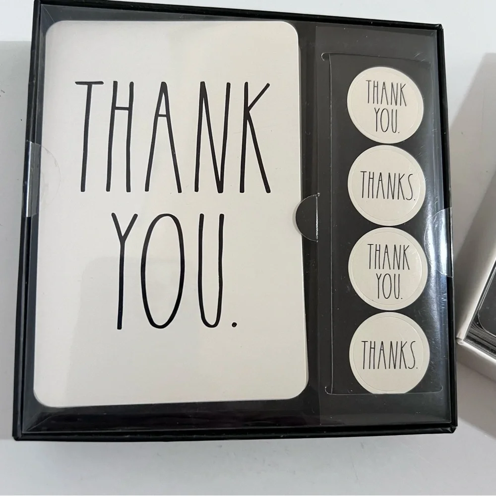 Rae Dunn Thank You Cards Note Card Sets Set of 2 Boxes 24 Cards Total New